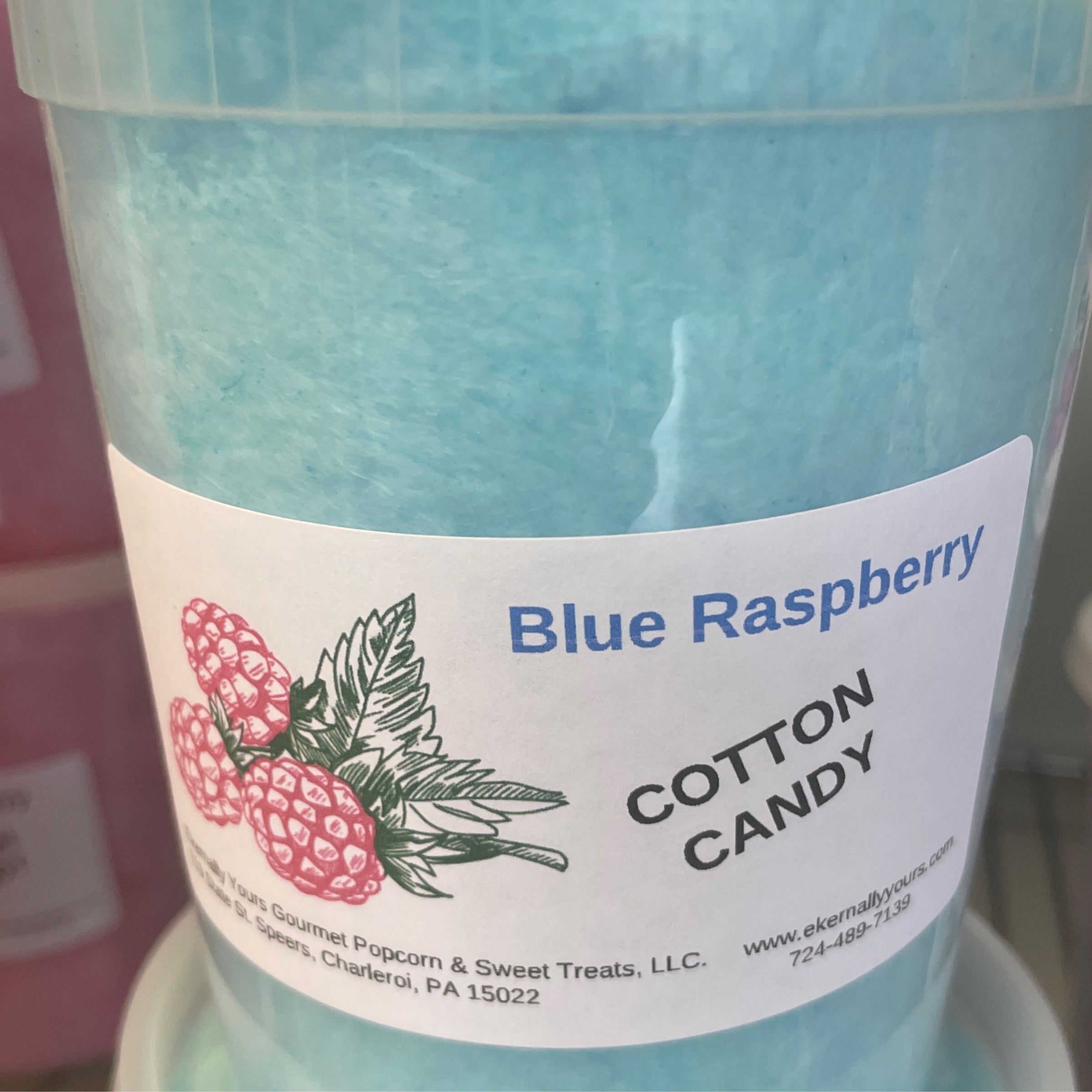 Cotton Candy - Blue Raspberry | eKernally Yours Gourmet Popcorn & Sweet ...