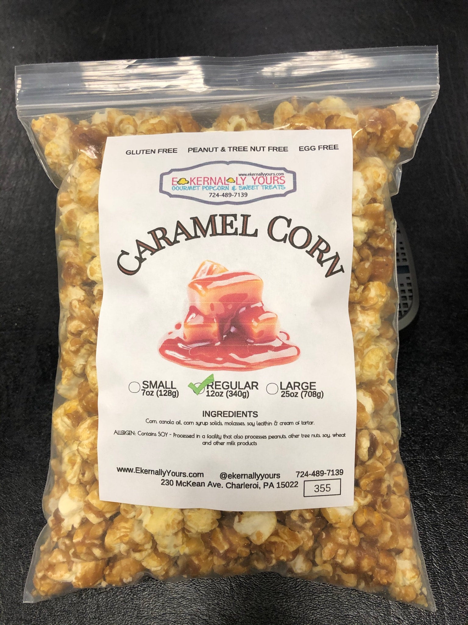caramel corn bag